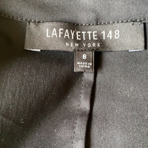 Lafayette148 Black Cotton Stretch Slimming Detail Top NeverUsed - Picture 4 of 6